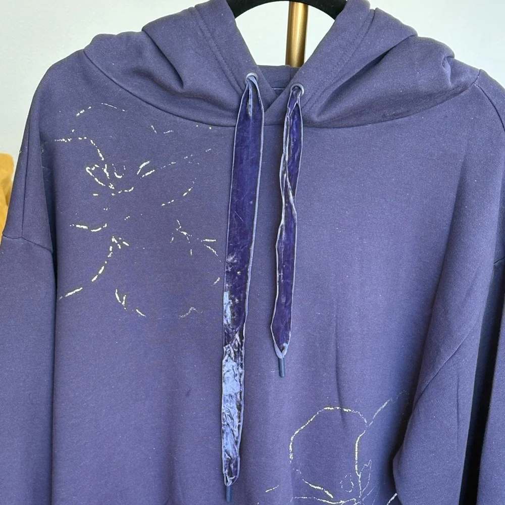 daily practice by Anthropologie purple hooded sweatshirt - Picture 1 of 11